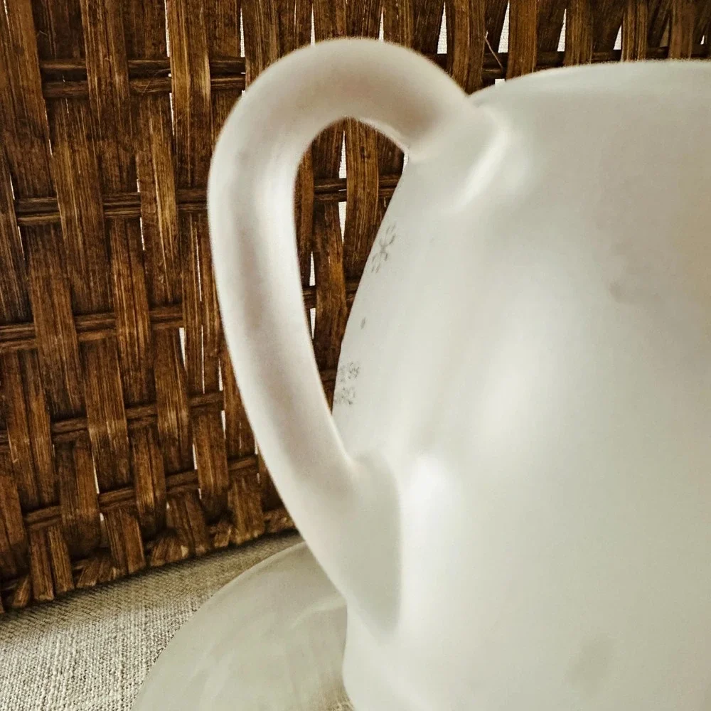 Vintage Hello Kitty Sanrio‎ Tea Cup Saucer Frosted Glass 90s